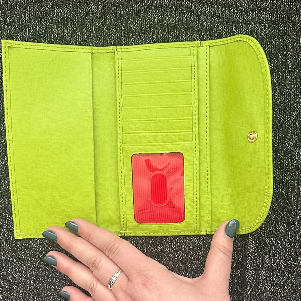 Dooney & Bourke Bright Green Women's Wallet - Picture 3 of 3